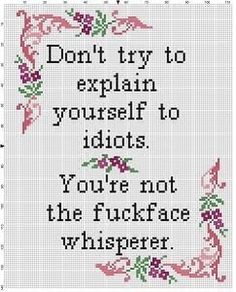 Rude Embroidery, Cross Stitch Quotes, Stitch Quote, Subversive Cross Stitch, Cross Stitch Funny, 8x10 Frame, Modern Cross, Cross Stitching, Stitch Design