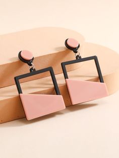 Modern Earrings Fashion, Polymer Clay Geometric Earrings, 3d Printing Jewelry, Earring Shapes, Diy Earrings Easy