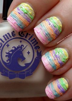 Adventures In Acetone: Lime Crime Spun Sugar Nail Art and Swatches! Sugar Nails, Nail Art Techniques, Cute Nail Art Designs, Get Nails, Cute Nail Art, Nail Polish Designs, Unique Nails, Cute Nail Designs, Nail Gel