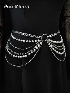 Gothic Waist Chain, Goth Waist Chain, Chain Mail Belt, Punk Style Silver Chain Belt For Party, Gothic Chain Belt With Chain Strap For Party, Gothic Chain Belt For Party, Adjustable Silver Body Jewelry With Chain Strap, Vintage Adjustable Chain Belt For Party, Silver Jewelry For Halloween Concert