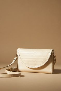 Cleo Convertible Clutch by Nisolo in White, Women's, Leather at Anthropologie Simple Purse, Casual Clutch, Wallet Pouch, Woven Design, Leather Clutch, Clutch Purse, New Bag, Chain Strap, Leather Purses