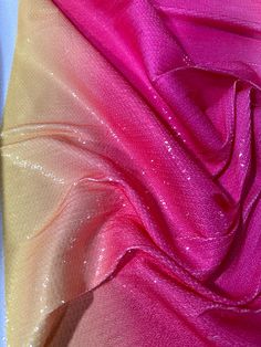 Ombre Effect Pattern Sequin Fabric, 2-way Stretch Sequin Fabric, Fabric by the Yard - Etsy Indonesia Fitted Silk Fabric For Party, Ombre Effect, Yellow And Pink, Sequin Fabric, 2 Way, Fabric By The Yard, Sequin, Indonesia, Glitter