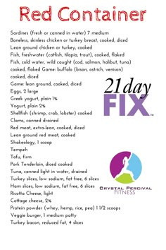 21 Day Fix Food List, 21 Day Fix Challenge, 80 Day Obsession