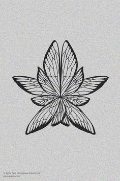 a black and white drawing of a leaf