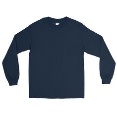 Experience ultimate comfort with the Pristine Essential Crew Neck Long Sleeve Tee. Crafted from 100% cotton, this classic fit tee is designed to provide a casual look with lasting comfort. The long sleeves and rib cuffs ensure a perfect fit, while the lightweight super soft cotton fabric ensures incredible breathability and warmth. (Bonus: You'll never have to worry about being too hot or too cold.) Get one now and you'll experience the ultimate wardrobe essential! This comfortable tee is part o Winter Long Sleeve T-shirt With Ribbed Cuffs, Winter Cotton Crew T-shirt, Relaxed Fit T-shirt With Ribbed Cuffs For Fall, Long Sleeve T-shirt With Ribbed Cuffs For Streetwear, Crew Neck Cotton T-shirt With Ribbed Cuffs, Winter Cotton Crew Neck T-shirt, Winter Cotton T-shirt With Crew Neck, Classic Cotton Tops For Fall, Classic Navy Tops With Ribbed Cuffs