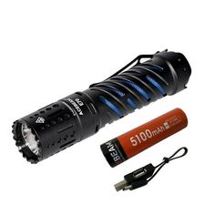 an image of a flashlight and charger on a white background with clippings