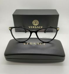 VERSACE MOD. 3261 GB1 WOMENS EYE GLASSES FRAMES 54-17-140 NEW w. CASE & BOX!!! SELLING BEAUTIFUL RARE VERSACE FRAMES. IDEAL FOR PRESCRIPTION USE. FRAMES COME WITH ORIGINAL VERSACE CASE AND BOX!! (As in first picture) Eye Size 54 Bridge Size 17 Temple length 140 BRAND NEW AND 100% AUTHENTIC GUARANTEED! I GUARANTEE THAT THESE EYEGLASSES ARE 100% AUTHENTIC, PLEASE CHECK MY FEEDBACK AND BID WITH CONFIDENCE!!! TRACKING AND INSURANCE ARE INCLUDED!!! Check out my other items! Be sure to add me to your Womens Eye Glasses, Cute Glasses Frames, Womens Glasses Frames, Odd Things, Versace Glasses, Eye Glasses Frames, Fashion Eye Glasses, Cute Glasses, Eye Wear