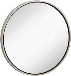 a round mirror on a white background