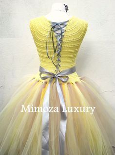 Super exquisite adult tutu dress, for stylish women, perfect for mother and daughter matching style. Can be made in different colour combination, lots of colours available The dress is MADE TO ORDER! About the dress shown on the picture: The top is hand knitted with high quality silk / Elegant Yellow Princess Dress For Wedding, Fitted Yellow Princess Dress For Party, Yellow Tulle Skirt Tutu Dress For Party, Elegant Yellow Tulle Princess Dress, Fitted Yellow Tutu Dress With Tulle Skirt, Elegant Yellow Tulle Tutu Dress, Fitted Yellow Tutu Dress For Dress-up, Yellow Fitted Princess Tutu Dress, Fitted Yellow Tutu Dress For Party