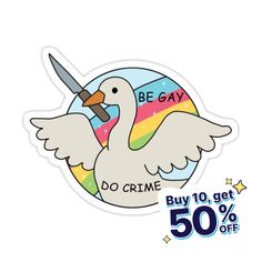 Decorate laptops, Hydro Flasks, cars and more with removable kiss-cut, vinyl decal stickers. Glossy, matte, and transparent options in various sizes. Super durable and water-resistant. Goose with knife Goose With Knife, Goose Drawing, Goose Sticker, Gay Sticker, Duck Art, Stranger Things Art, Silly Goose, Really Funny Memes, Cute Little Animals