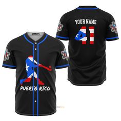 This custom Baseball Jersey shirt is a great gift idea, as well as a loose and comfy outfit that will keep you cool during the hot summer months. Coming up with a surprise for your loved ones is up to you. Surprise your friends, family, or teammates with a gift they'll never forget. Order now and step up your game with our custom baseball jerseys! Features: Material: Spandex and Polyester. Available in sizes S-6XL unisex full Button Down Closures. Laundry guide: Hand wash gently with warm water Customizable Black Team Tops, Black Customizable Team Spirit Tops, Customizable Black Fan Apparel Tops, Casual Customizable Black Baseball Jersey, Customizable Casual Baseball Jersey For Game Day, Customizable Team-colored Casual Baseball Jersey, Customizable Black T-shirt For Sports Events, Customizable Black Sports T-shirt, Customizable Black Jersey T-shirt