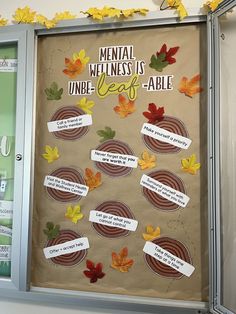 Therapist Door Decorations, Med Surg Bulletin Board Ideas, Senior Citizen Bulletin Board Ideas, Enrollment Board Ideas, Fall Wellness Bulletin Board, Fall Nursing Bulletin Boards, Well Being Bulletin Board, Er Bulletin Board Ideas, Intellectual Wellness Bulletin Board