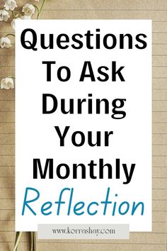 Questions to ask during your monthly reflection! Reflect on your month with these prompts! Month In Review, Monthly Reflection, Am Club, Gratitude Journal Prompts, Morning Pages, Pretty Journals, Break Bad Habits, Productive Things To Do, Reflection Questions