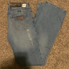 Size 7x36 Brand New. I Tried Them On Once And Didn’t Fit. These Don’t Have Much Stretch. Casual Jeans For Rodeo, Wrangler Jeans Women's, Black Bootcut Jeans, Wrangler Cowboy Cut, Riding Jeans, Retro Jeans, Baby Jeans, Pretty Princess, School Clothes