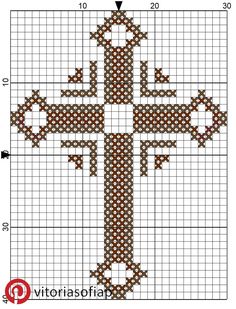 a cross is shown in the middle of a graphing sheet with dots on it