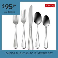 oneida flight 46 - pc flatware set $ 95 99