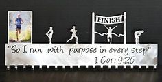 a sign that says finish so i run with purpose in every step