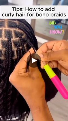 How To Add Curly Hair In Braids, How To Add Human Hair To Braids, How To Add Curls To Box Braids, Adding Boho Hair To Braids, Adding Curls To Braids, How To Crochet Curly Hair Into Braids, How To Add Curly Hair To Box Braids, Large Micro Braids, How To Curl Braids At The End