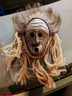 Rare collectible wooden mask - shows up on Google as voodoo/hoodoo mask.  Wall hanging Voodoo Warrior, Voodoo Halloween, Voodoo Hoodoo, Wooden Mask, Mask Wall, Objet D'art, Art Object, Collectable Items, Sculpture Art