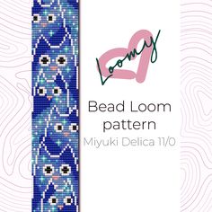 the bead loom pattern is designed to look like an owl