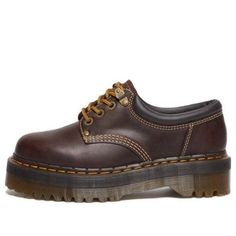 Dr. Martens 8053 Arc Crazy Horse Leather Platform Shoes 'Dark Brown' 31126201 Dr Martens 8053, Leather Platform Shoes, Throwing Fits, Clothing Finds, Aesthetic 2024, 2024 Wishlist, Clothing Wishlist, Hype Shoes, Crazy Horse