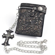 Mens Purse Gothic Punk Ghost Skull Zipper Wallet Metal Chain Cross Dark Goth Bag  | eBay Gothic Bags, Goth Bag, Ghost Skull, Gothic Bag, Metal Skull, Man Purse, Gothic Punk, Zipper Wallet, Metal Chain