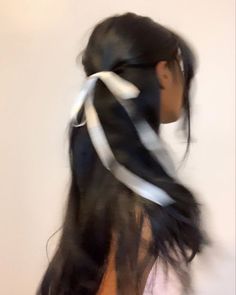 hairstyles hair longhair hairstyle hairinspo coquette dollette A Black, Her Hair, Black Hair, Long Hair, A Woman, Black And White, Hair, White, Black