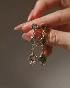 Abalone Stardrop Earrings – Awe Inspired Abalone Jewelry, Faberge Jewelry, Abalone Earrings, Statement Drop Earrings, The Heavens, White Topaz, Awe Inspiring, Moonstone, Labradorite