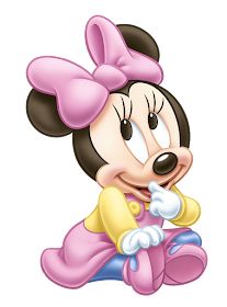 a cartoon minnie mouse sitting on the ground