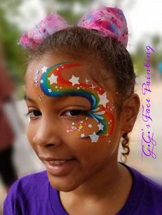 Face Painting Booth Ideas, Line Buster Face Paint, Spring Face Paint, Small Face Paint, Small Face Painting Ideas, Facepainting Ideas Easy, Cute Face Paint Ideas, Simple Face Paint, Kids Face Painting Easy