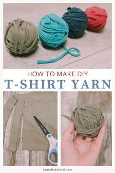 how to make diy t - shirt yarn for crochet projects and crafts