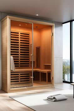 Indoor Sauna Ideas Indoor Infrared Sauna Ideas Home, Basement Sauna Room, Sauna Room In House, Indoor Sauna Ideas Home, Home Gym With Sauna, In Home Sauna, Interior Sauna, Bar Niche, Home Sauna Room