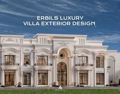 an advertisement for a luxury villa exterior design