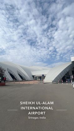 an airport with the words sheikh ul - alam international airport springer, india