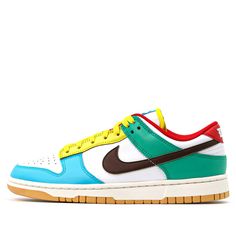 Retro Multicolor Sneakers With Gum Sole, Green Sneakers With Contrasting Heel Counter And Round Toe, Green Sneakers With Contrasting Heel Counter, High-top Green Color Block Sneakers, Green High-top Color Block Sneakers, Retro White Color Block Sneakers, Mint Green And Yellow, Asymmetrical Fashion, Heels Brown