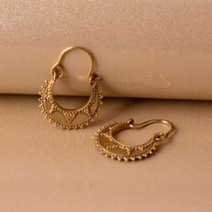 Boho Tribal Hoop Earrings; Ethnic, Mandala minimalist Creoles, huggie curls, gold creoles, women's gift, boho rings, boho earrings Material :- Brass ❥ Add this beautiful one little thing of galactic shine to make you feel unique and to transform your lives. Perfect for any kind of outfit and every occasion. ❥ Customers satisfaction is our biggest priority, please contact us with any questions/queries for future or existing orders, and we will do our best to make sure you are happy with your orde Handmade Gold Brass Huggie Earrings, Handmade Gold Huggie Earrings In Brass, Festive Small Hoop Earrings For Pierced Ears, Elegant Festival Hoop Earrings, Elegant Gold Hoop Earrings For Festivals, Festive Gold Hoop Earrings Nickel Free, Nickel Free Gold Hoop Earrings For Festivals, Handmade Brass Hoop Huggie Earrings, Gold Nickel-free Hoop Earrings For Festive Occasions