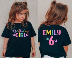 Custom Birthday Girl Shirt, Girls Birthday Shirt, Birthday Toddler Shirt, 6th Birthday T-Shirt, Personalized Birthday Girl Party Shirt Gift How Do I Order 1) Before you place the order, please review all the information. 2) From the drop down menu, chose your shirt type and size. 3) From the drop down menu, chose the color of the shirt. 4) If you need more items, add the item you like in the cart first then click the back button and follow the steps 1-4 again. Washing Wash the inside of the t-sh Girls Birthday Shirt, Kids Birthday Shirts, Custom Birthday Shirts, Birthday Girl Shirt, Girl Shirt, 6th Birthday, Girl Party, Girls Birthday, Custom Birthday