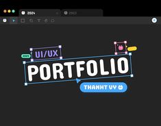 an image of a logo for a video game called portfolio thanitv8