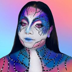 Butterfly Queen, Butterfly Makeup, Creative Makeup, Body Painting, Face Painting, Face Paint, Carnival Face Paint, Halloween Face