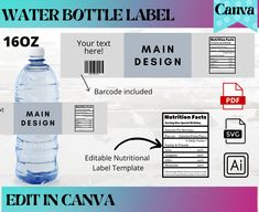 a bottle label with instructions for how to use it and what to put in it