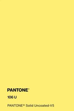 pantone's yellow color is shown in this image