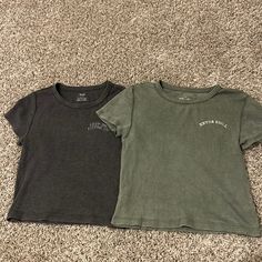 Bundle Two Cropped Tops From Aerie Both Size S If Needed They Can Be Sold Separately Great Condition Worn A Coup Times! The Original Price I Put Is The Two Shirts Together Brand New Btw Aerie Shirts, Cropped Tops, The Two, Black Green, The Original, Two By Two, Bundles, Tops & Tees, Womens Tops