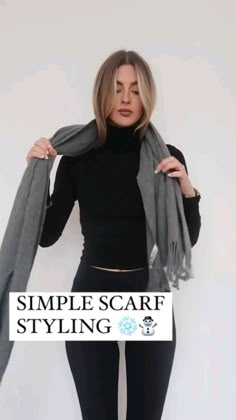 Scarf Styling, Scarf Wearing Styles, Ways To Tie Scarves, Diy Fashion Scarf, Ways To Wear A Scarf, Stylish Winter Outfits, How To Wear A Scarf, Women's Outfits By Occasions, Diy Fashion Clothing