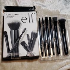 .E.L.F. Flawless 6 Piece Brush Collection, New In Box... Box Not Perfect... #Authentic Elf Brush, Makeup Brushes Amazon, Elf Make Up, Elf Brushes, Elf Makeup Brushes, Elf Cosmetics, Elf Makeup, Flawless Face, Makeup Goals