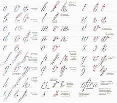 some type of calligraphy that is written in cursive writing, handwriting alphabets,