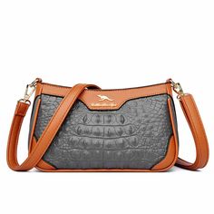 Alligator Pattern Shoulder Bags Women Crossbody Bag - A.A.Y FASHION Handheld Leather Shoulder Bag With Crocodile Pattern, Daily Use Crocodile Pattern Crossbody Shoulder Bag, Formal Crossbody Shoulder Bag With Crocodile Pattern, Business Crossbody Bags With Crocodile Pattern, Leather Baguette Bag With Crocodile Pattern For Everyday Use, Business Crocodile Pattern Crossbody Bags, Chic Leather Baguette Bag With Crocodile Pattern, Evening Shoulder Bag With Crocodile Pattern, Office Crocodile Pattern Crossbody Bag