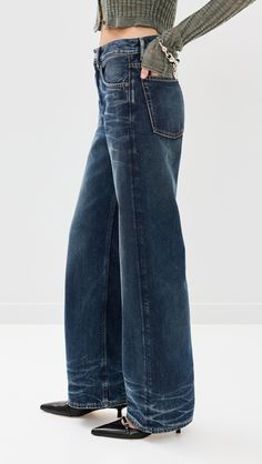 Find ACNE STUDIOS Broadway Denim Jeans on Editorialist. Fabric: Mid-weight, non-stretch denim. Fading and whiskering. Button fly. 5-pocket styling. Shell: 100% cotton. Wash cold. Made in Italy. Measurements: Rise: 11in / 28cm Inseam: 30.25in / 77cm Leg opening: 21.25in / 54cm Classic Blue Cropped Flare Jeans, Classic Blue Cropped Leg Flare Jeans, Washed Denim Blue Flare Jeans In Recycled Denim, Mid-rise Medium Wash Recycled Denim Flare Jeans, Medium Wash Mid-rise Flare Jeans In Recycled Denim, Mid-rise Flare Jeans In Medium Wash Recycled Denim, Dark Wash Recycled Denim Flare Jeans, Denim Blue Mid-rise Flare Jeans With Five Pockets, Blue Full-length Everyday Jeans