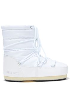 Moon Boot, Boots White, Moon Boots, Cloud White, Wedge Sneaker, Snow Boots, Logo Print, Ankle Length, Lace Front