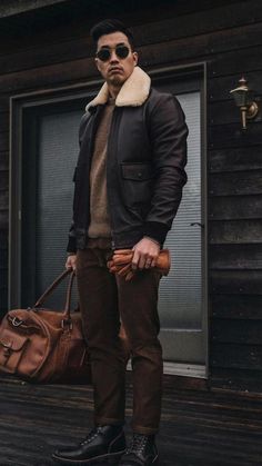 Winter Outfit Ideas, Stylish Men Casual, Guys Clothing Styles, Winter Outfits Men, Mens Fashion Fall, Mens Fashion Casual Outfits, Cool Outfits For Men, Stylish Mens Outfits, Flight Jacket