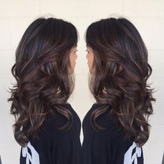 Chocolate Balayage, Dark Chocolate Hair, Chocolate Brown Hair Color, Hair Color Chocolate, Chocolate Hair, Chocolate Brown Hair, Baby Light, Brown Balayage, Loose Curls